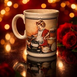 Watkins 1939 Vintage Style Ceramic Mug with  Shredsope Design Made in England